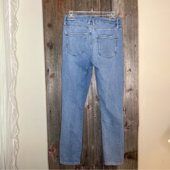 Good American Good Legs Cropped Distressed Skinny Jeans in Blue 523 sz 4/ 27 - Picture 4 of 16
